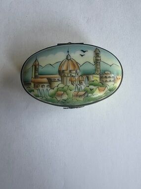 Limoges Porcelain "Florence Duomo" Trinket Box